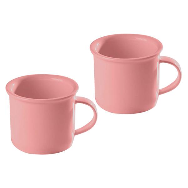 Imagem de Kit 2 Canecas Para Chá Café Cerâmica Rosa - 280ml