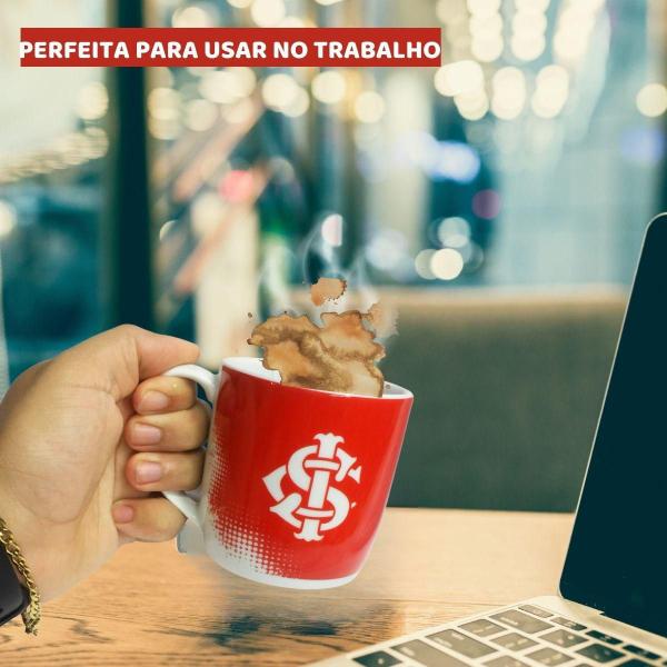 Imagem de Kit 2 Canecas Porcelana Vermelho Branco Urban 300Ml Café