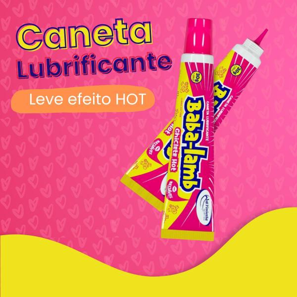 Imagem de Kit 2 Caneta Lubrificante Beijável Sabor Chiclete Esquenta