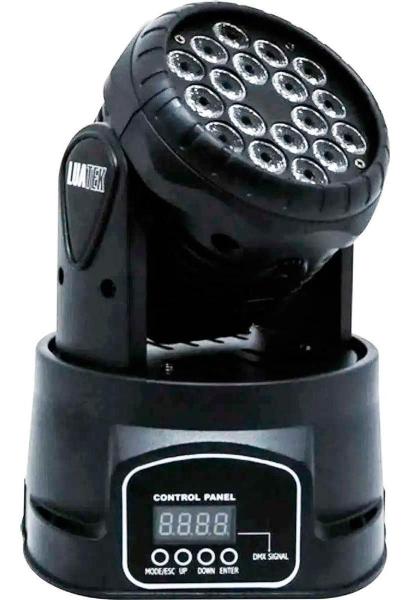 Imagem de Kit 2 Canhão Jogo De Luz Moving Head 18 Leds Profissional Lk