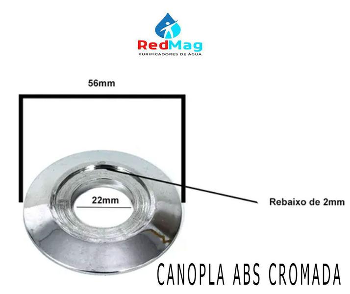 Imagem de KIT 2 Canopla Acabamento P Torneiras Fabricado ABS Cromado