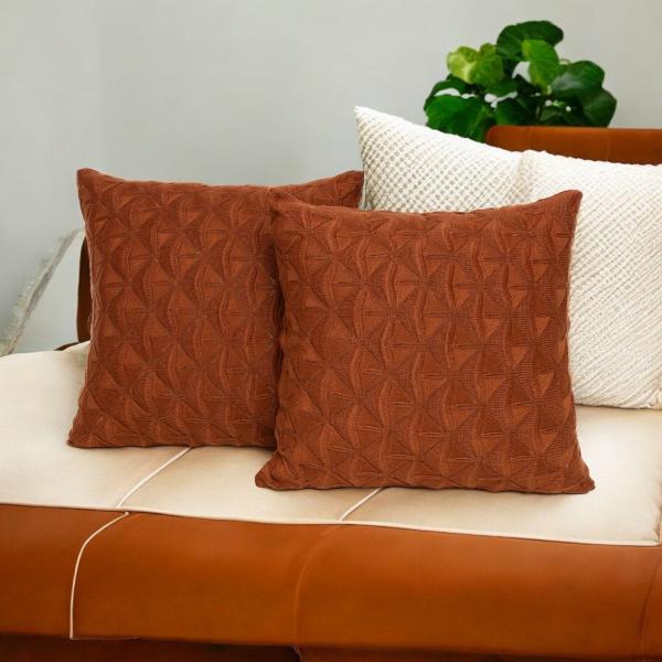 Imagem de Kit 2 Capas Almofada Decorativa Tricot 45x45 Home Decor