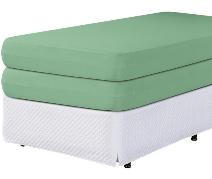 Imagem de Kit 2 Capas Colchão Protetora Solteiro 30cm Altura Ideal Para Cama Box Com zíper Malha Algodão