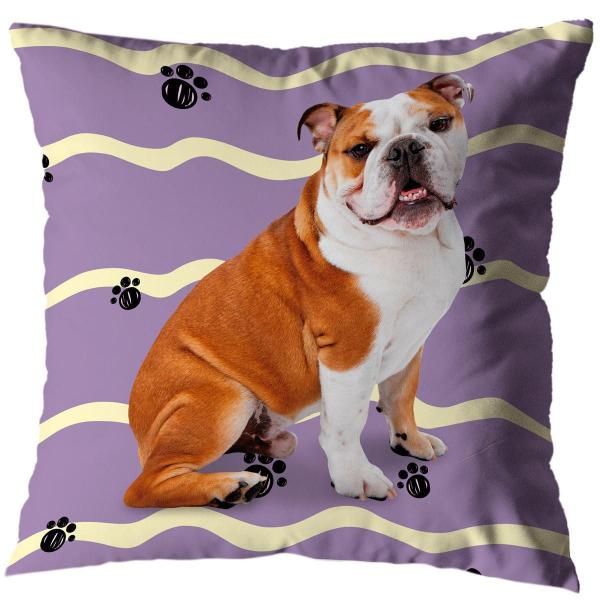 Imagem de Kit 2 Capas De Almofada Quarto Pet Cachorro 40Cm Bulldog