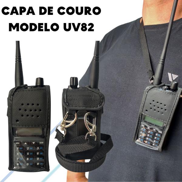 Imagem de Kit 2 Capas Em Couro Para Rádio Comunicador Baofeng UV-82