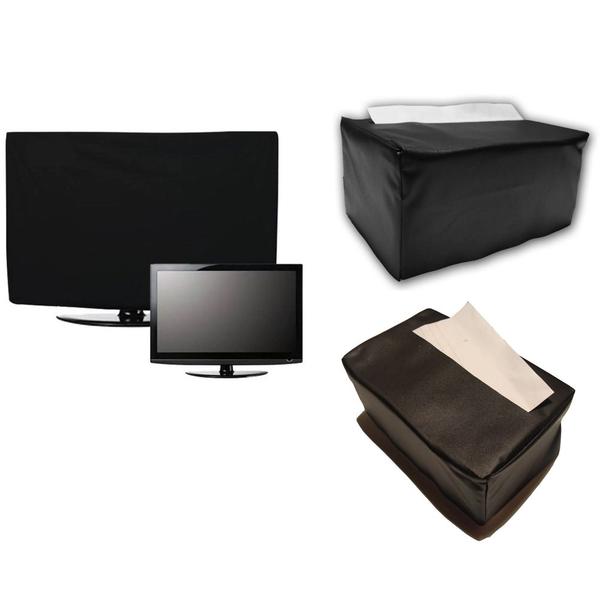 Imagem de Kit 2 Capas Monitor 20 e Impressora C/Bolso Papel A4 Lexmark MX321ADN Impermeável