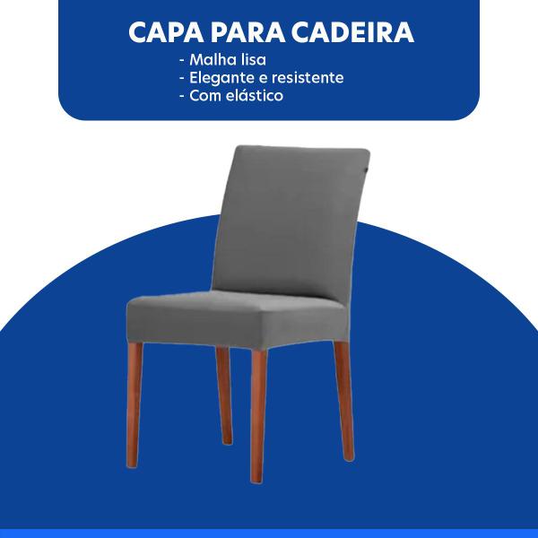 Imagem de Kit 2 Capas para Cadeira de Malha Lisa - Cinza