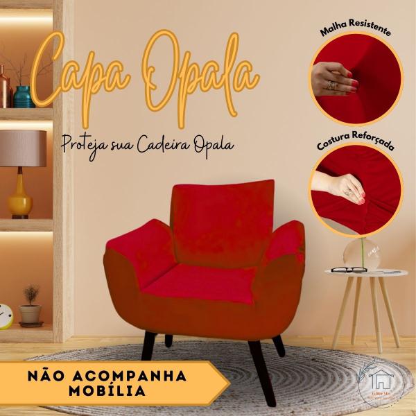 Imagem de Kit 2 Capas Para Cadeira Poltrona Opala Malha Gel Premium Sala Quarto Escritório Diversas Cores 2 Unidades