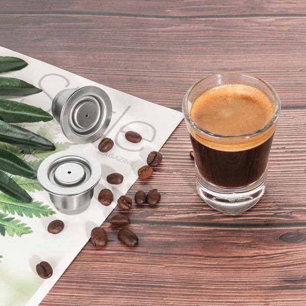 Imagem de Kit 2 Cápsulas Inox Reutilizáveis Nespresso + Acessórios