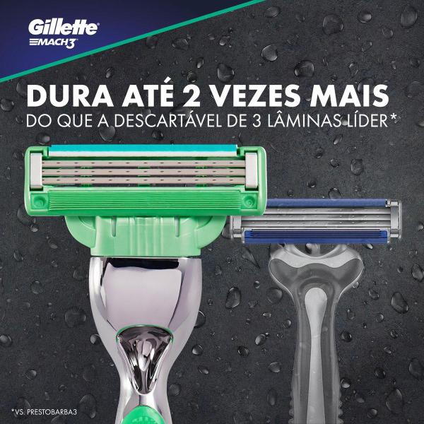 Imagem de Kit 2 Carga Gillette Mach3 Sensitive 16 unidades