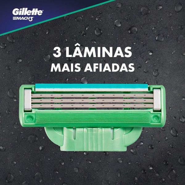 Imagem de Kit 2 Carga Gillette Mach3 Sensitive 16 unidades