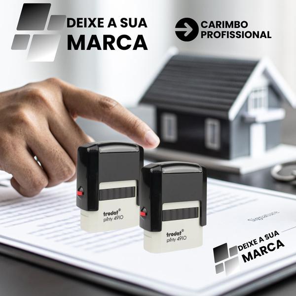 Imagem de Kit 2 Carimbos Trodat 4910 Auto Profissão Enfermeiro