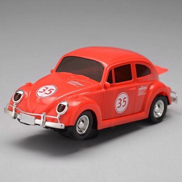 Imagem de Kit 2 Carrinho Infantil Bate e Volta Luz Som  Perua e Fusca Clássicos Volkswagen