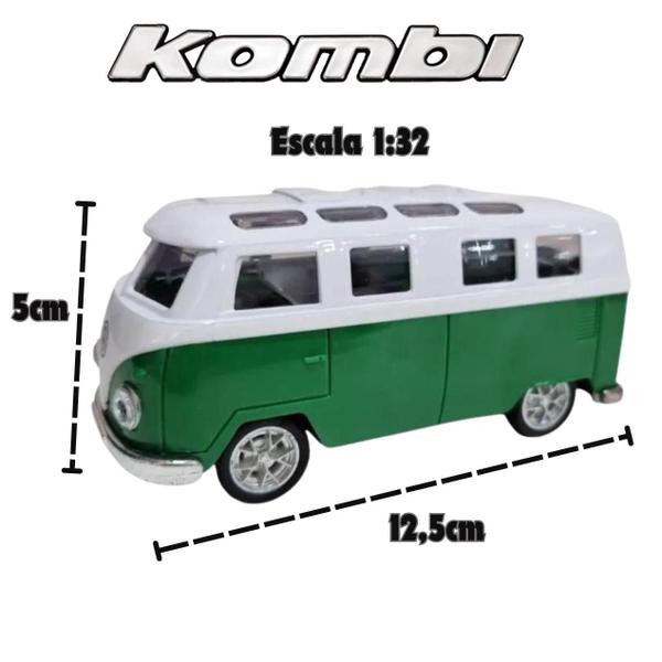 Imagem de Kit 2 Carrinhos Clássicos Coleção de Ferro  e fricção Kombi Samba + Fusca Clássico fusquinha Colecionador