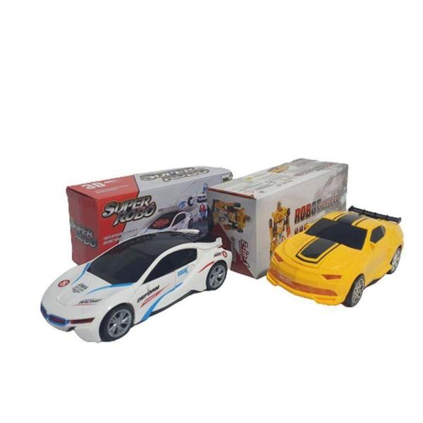 Imagem de Kit 2 Carrinhos Com Luzes Som Bate E Volta Camaro E Bmw - Toy King