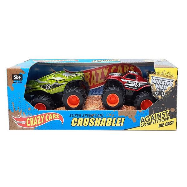 Imagem de Kit 2 Carrinhos de Miniatura Monster Wild Crazy Cars RL021B - Dorémi