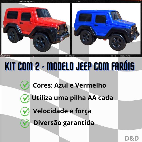 Imagem de Kit 2 Carrinhos Jeep Trilha Maluca Flexível Avulso