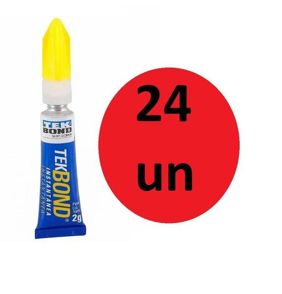 Kit 2 Cartelas C/12 Un Cola Instantânea De 2 Gr Multiuso - Tek Bond Imagem de Kit 2 Cartelas C/12 Un Cola Instantânea De 2 Gr Multiuso