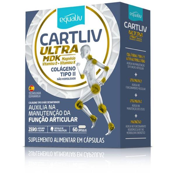 Imagem de Kit 2 Cartliv Ultra MDK Colageno Tipo 2 Equaliv 60 Cápsulas