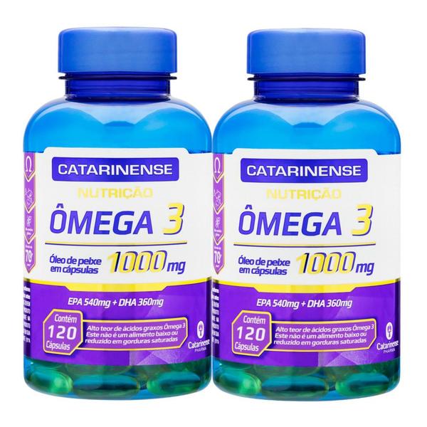 Imagem de Kit 2 Catarinense Ômega 3 1000mg 120 Cápsulas