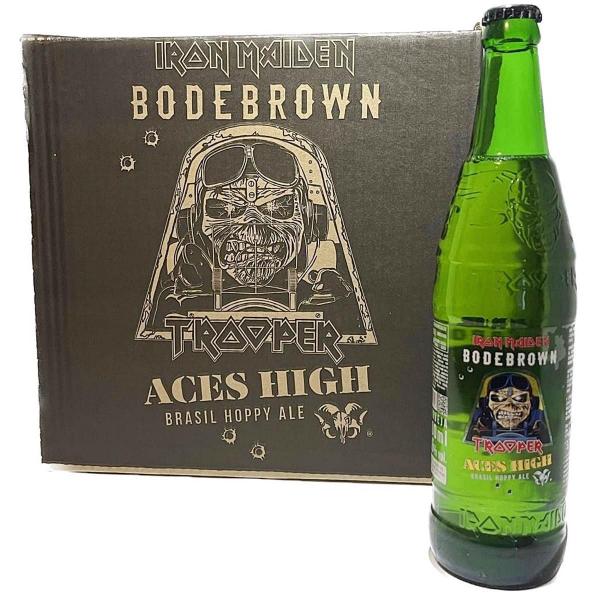 Kit 2 Cervejas Trooper Aces High Iron Maiden Bodebrown 600Ml - Aces High - Trooper Iron Maiden Imagem de Kit 2 Cervejas Trooper Aces High Iron Maiden Bodebrown 600Ml
