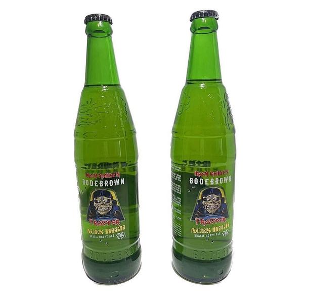Kit 2 Cervejas Trooper Aces High Iron Maiden Bodebrown 600Ml - Aces High - Trooper Iron Maiden Imagem de Kit 2 Cervejas Trooper Aces High Iron Maiden Bodebrown 600Ml