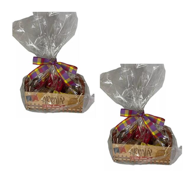 Kit 2 Cestas De Doces Festa Junina Com 17 Doces Cada - Blook Imagem de Kit 2 Cestas De Doces Festa Junina Com 17 Doces Cada