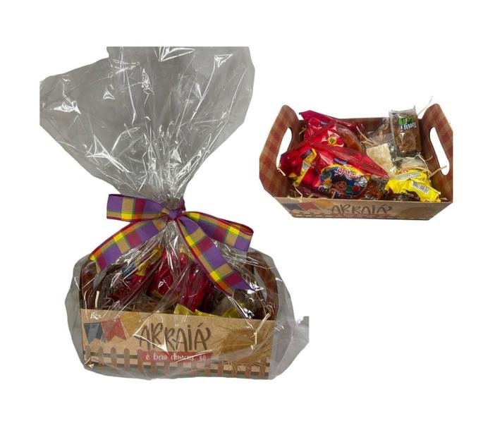 Kit 2 Cestas De Doces Festa Junina Com 17 Doces Cada - Blook Imagem de Kit 2 Cestas De Doces Festa Junina Com 17 Doces Cada