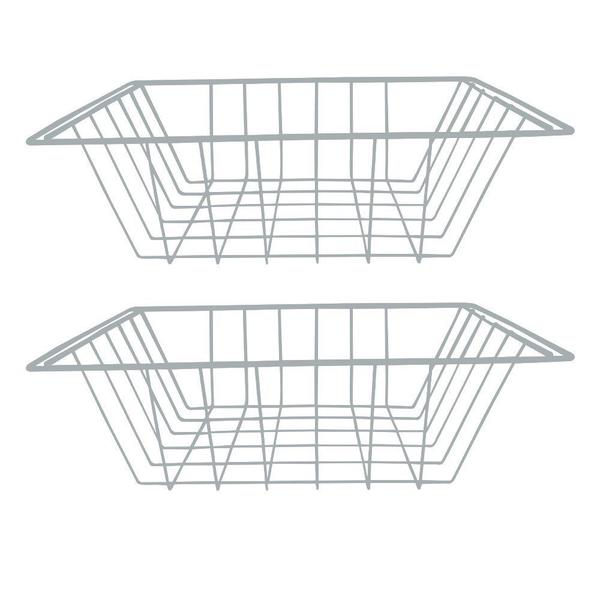 Kit 2 Cestos Gaveta Fruteira Aramado Branco Com CorrediÇAs - IGUANNA Imagem de Kit 2 Cestos Gaveta Fruteira Aramado Branco Com CorrediÇAs