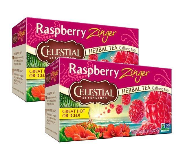 Imagem de Kit 2 CHÁ RASPBERRY CELESTIAL SEASONINGS 20 SACHÊS 32G