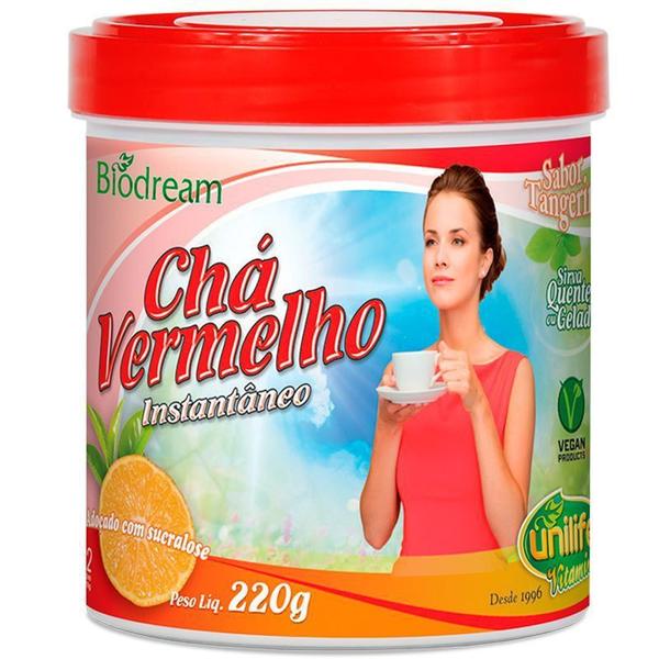 Imagem de Kit 2 Chá vermelho solúvel 220g sabor Tangerina Unilife