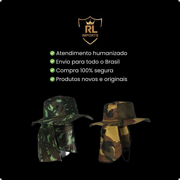 Imagem de Kit 2 Chapéu Pescador Camping Australiano Proteção Solar Protetor Nuca Pescoço Proteção Sol