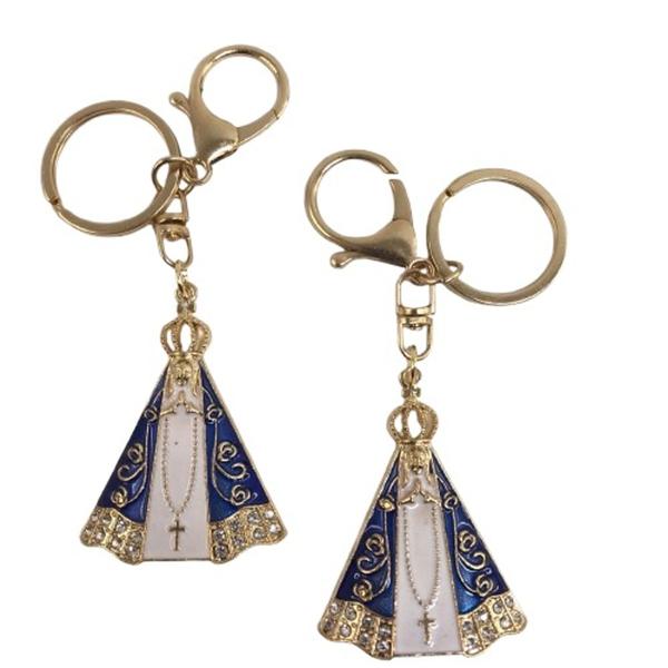 Kit 2 Chaveiros nossa senhora Aparecida metal religioso uso diário - Filó Modas Imagem de Kit 2 Chaveiros nossa senhora Aparecida metal religioso uso diário