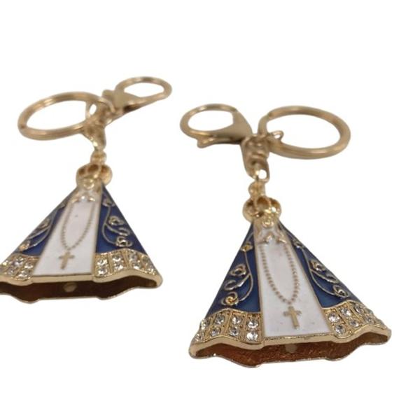 Kit 2 Chaveiros nossa senhora Aparecida metal religioso uso diário - Filó Modas Imagem de Kit 2 Chaveiros nossa senhora Aparecida metal religioso uso diário