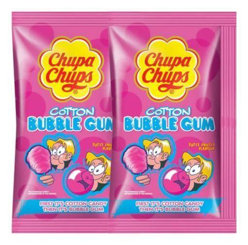 Imagem de Kit 2 Chiclete Algodão Doce Chupa Chups Cotton Tutti Frutti