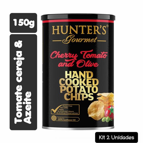 Kit 2 Chips Batata Tomate Cereja Hunter's Gourmet 150g - Hunter Food's Imagem de Kit 2 Chips Batata Tomate Cereja Hunter's Gourmet 150g