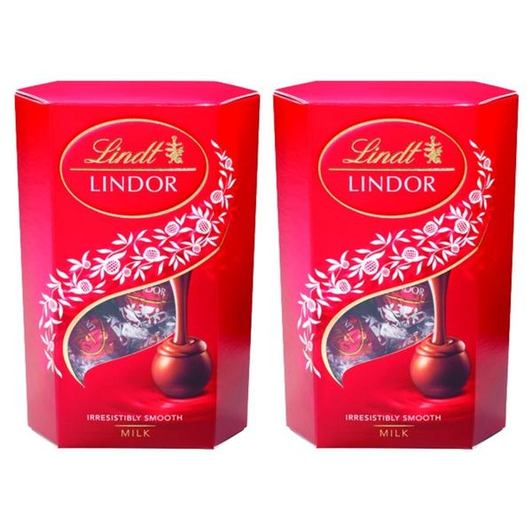 Imagem de kit 2 CHOCOLATE AO LEITE LINDT LINDOR BOMBONS CREMOSO 75G