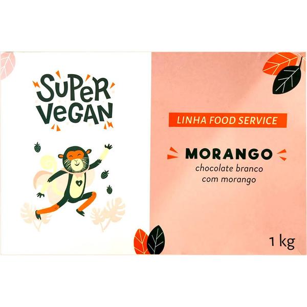 Imagem de Kit 2 Chocolate Branco C/ Morango Super Vegan 1kg - Vegano