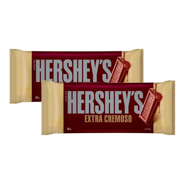 Kit 2 Chocolate Hershey's Extra Cremoso 82g - Hersheys Imagem de Kit 2 Chocolate Hershey's Extra Cremoso 82g