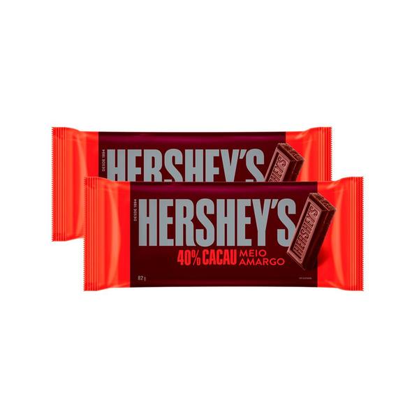 Imagem de Kit 2 Chocolate Hershey's Meio Amargo 82g