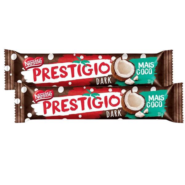 Imagem de Kit 2 Chocolate Nestlé Prestígio Dark 33g