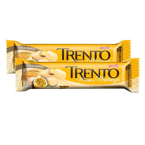 Kit 2 Chocolate Trento Mousse de Maracujá 32g Imagem de Kit 2 Chocolate Trento Mousse de Maracujá 32g