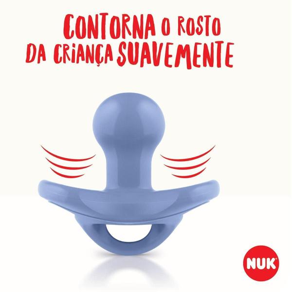 Imagem de Kit 2 Chupeta Nuk Sensitive Soft 100% Silicone Tam 1 0-6 Mes