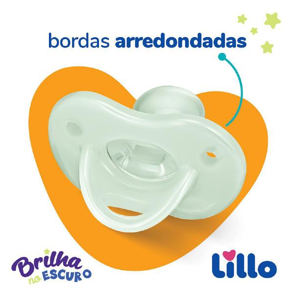 Imagem de Kit 2 Chupetas 100% Silicone Calming Night Day Rosa - Lillo