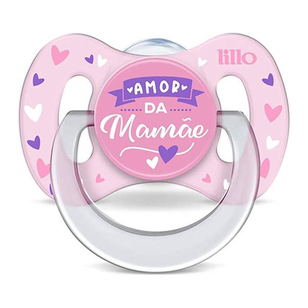 Imagem de Kit 2 Chupetas Bico de Silicone Funny Amor 6m+ Rosa - Lillo