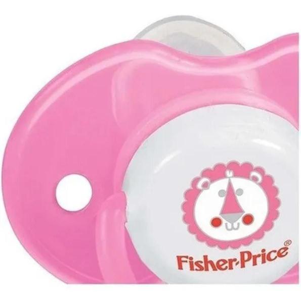 Imagem de Kit 2 Chupetas Fisher-Price Bico Orto ( Fase 1 ) Rosa - 1145