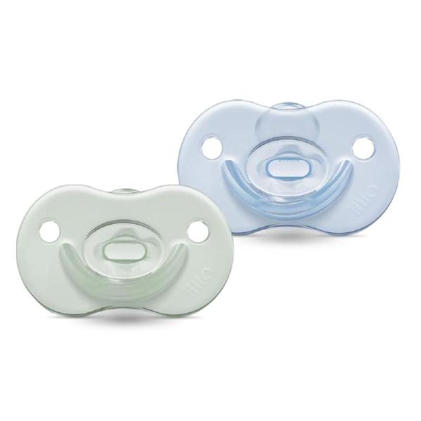 Imagem de Kit 2 Chupetas Lillo 100% Silicone Calming Soft Night 6 a 18 Meses Tamanho 2 Brilha no Escuro