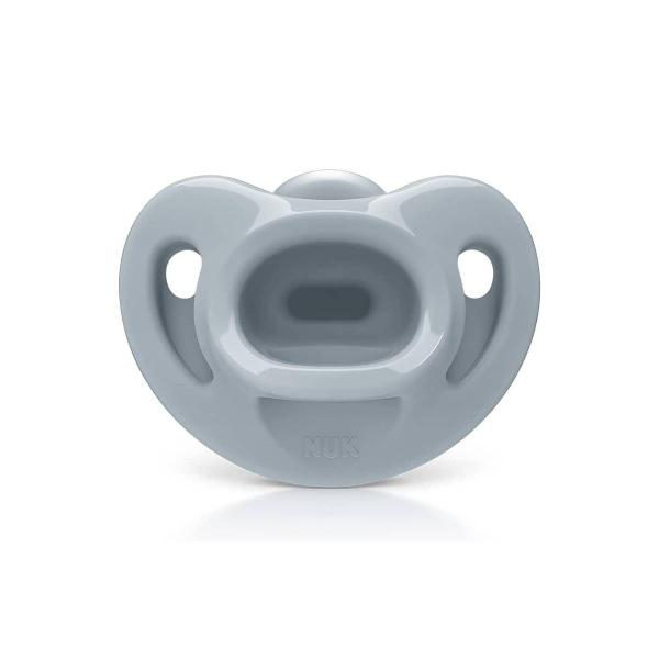 Kit 2 Chupetas Sensitive Soft 100% Silicone 0m+ Azul - NUK Imagem de Kit 2 Chupetas Sensitive Soft 100% Silicone 0m+ Azul - NUK
