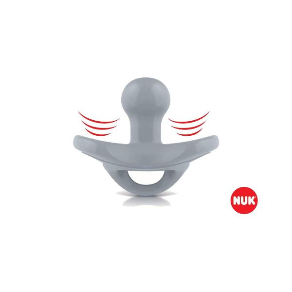 Kit 2 Chupetas Sensitive Soft 100% Silicone 0m+ Azul - NUK Imagem de Kit 2 Chupetas Sensitive Soft 100% Silicone 0m+ Azul - NUK
