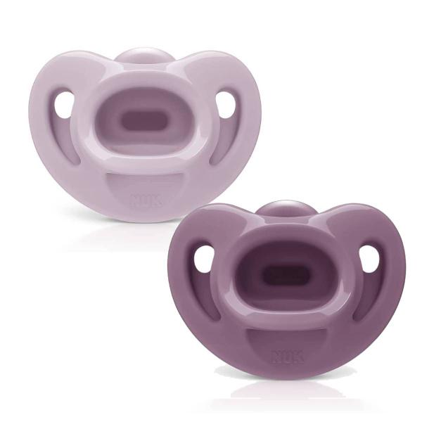 Imagem de Kit 2 Chupetas Sensitive Soft 100% Silicone 0m+ Lilás - NUK